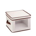 HoneyCanDo SFT02063 Natural Canvas Soft Storage Box, Medium Window