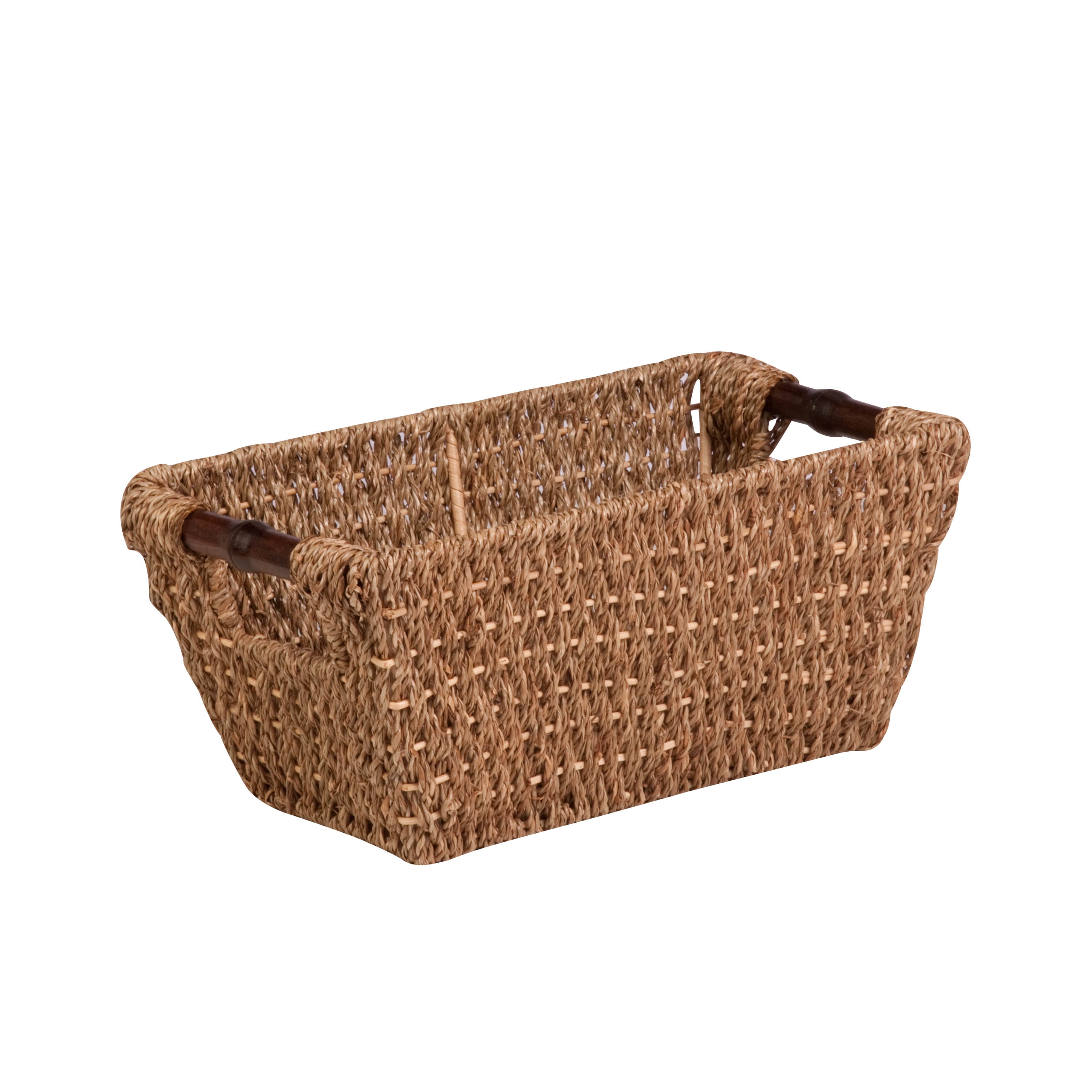 Honey Can Do Seagrass Basket W/ Handles Sm, Natural