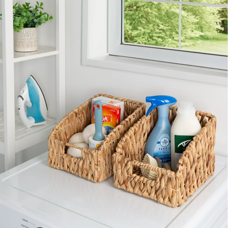 Wicker Baskets for Organizing Bathroom, Seagrass Baskets for