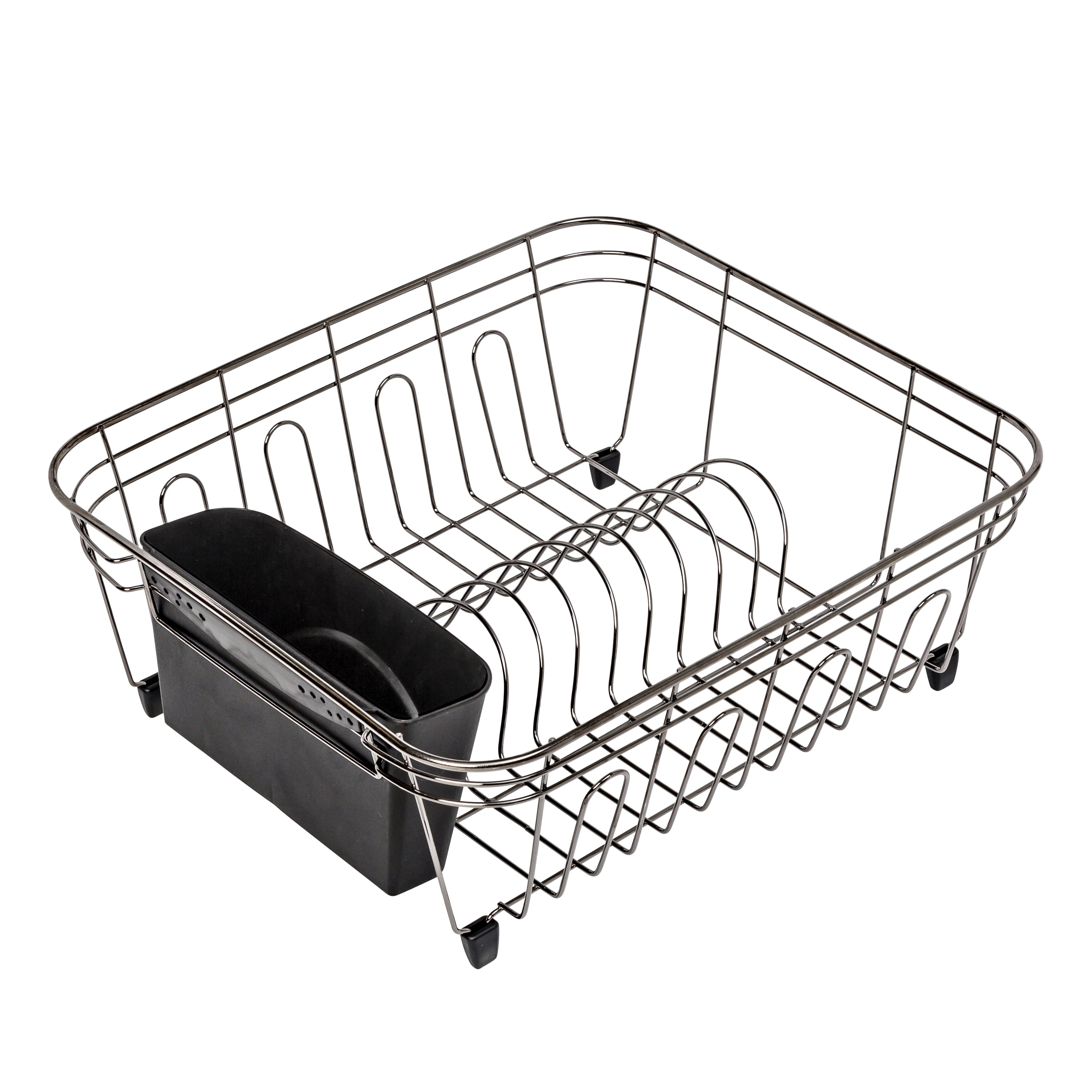 Honey Can Do Small Wire Dish Drying Rack, Black Chrome