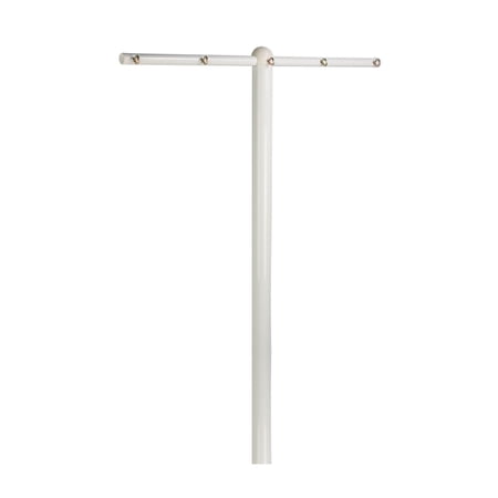 Honey-Can-Do Steel 5-Line In-Ground T-Post Outdoor Clothes Drying Rack, White