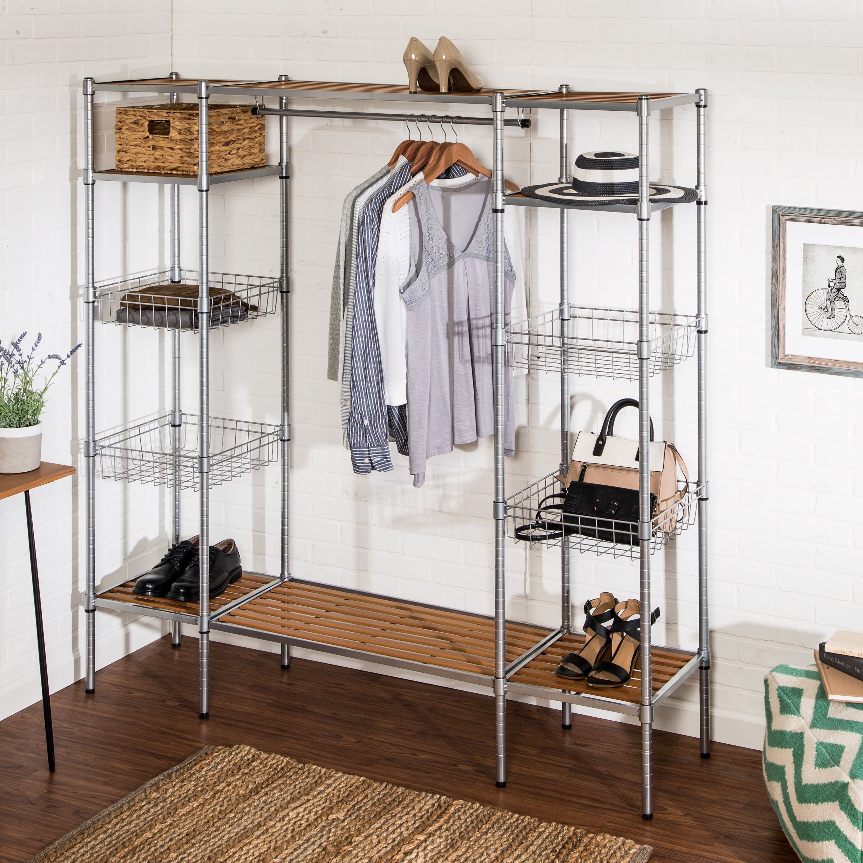 Honey-Can-Do Freestanding Stackable Shelf Unit Brown