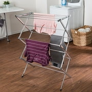 Honey-Can-Do Steel X-Frame Collapsible Accordion Clothes Drying Rack, Chrome