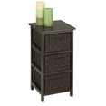 Honey Can Do Storage Chest with 3 Wicker Drawers, Espresso