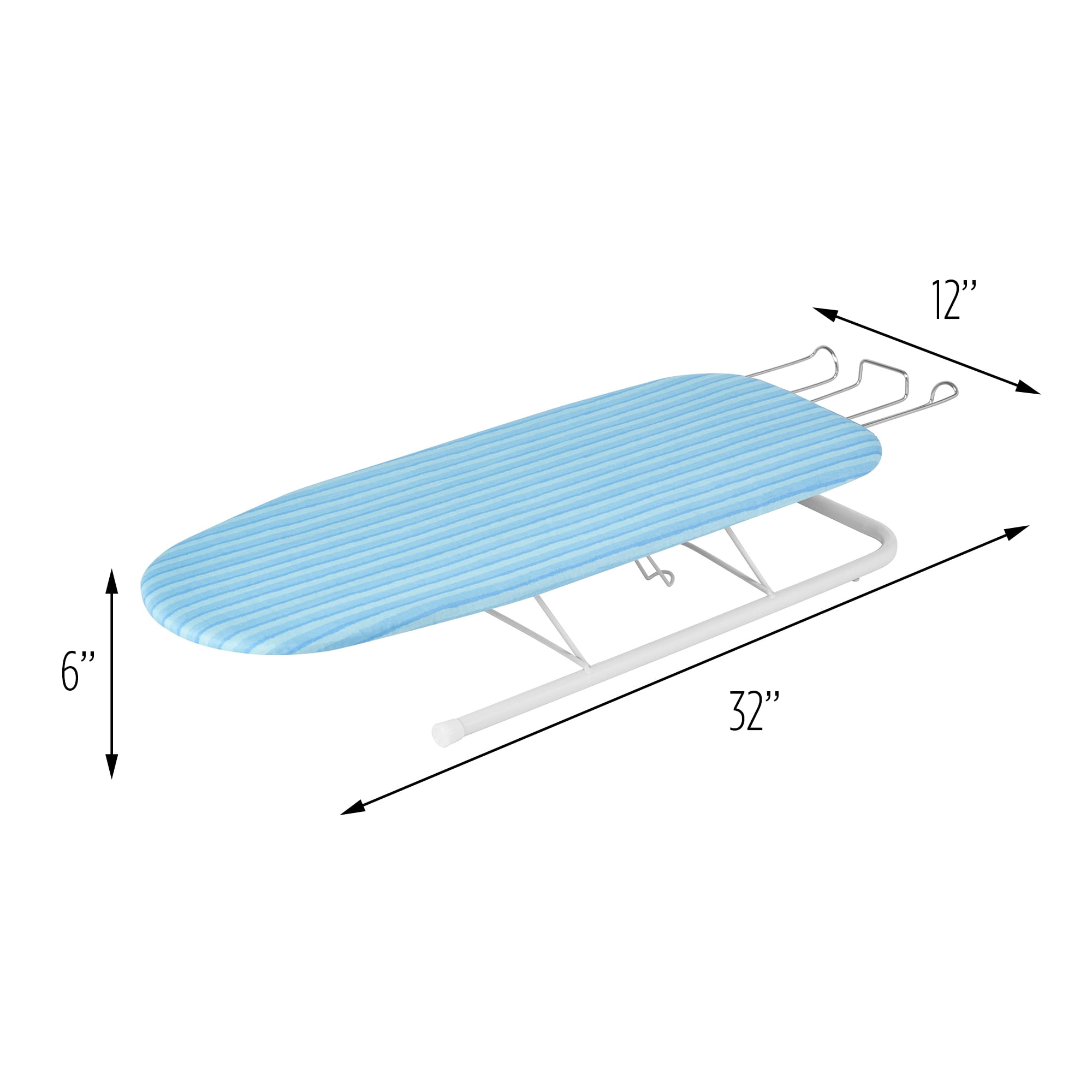 Honey-Can-Do. Tabla para planchar sobre mesa con soporte de hierro  retráctil.