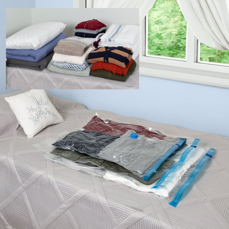 Honey Can Do Vinyl Vacuum Compression Storage Bag Set Clear 25 Pack