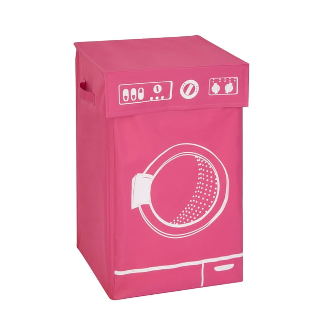 Honey Can Do Washing Graphic Hamper, Pink