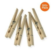 Honey-can-do® Dry-01376 Wood Clothespins With Spring, 100 Pk