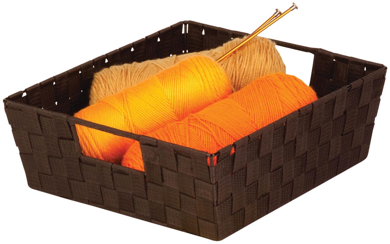 Honey Can Do Woven Basket with Handles and Iron Frame, Espresso Black - image 1 of 2