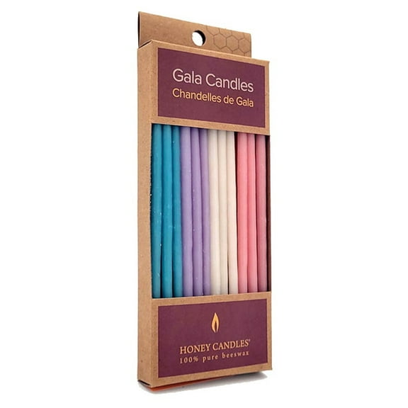 Honey Candles 235750 Gala Beeswax Pastel Candles 12 (6") candles