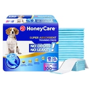 Honey Care A01 Large 22 x 23, 100 Count,Dog and Puppy Training Pads, Ultra Absorbent,Blue