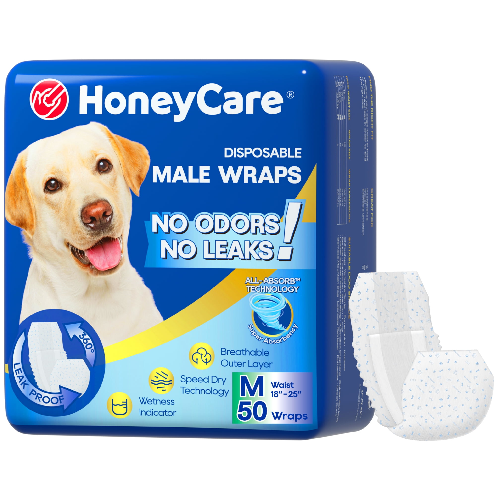 サイズXXL PERROS DEL MAL DE JAPON NEWカラー Honey Care All-Absorb Disposable Doggy Diapers, Incontinence Wraps