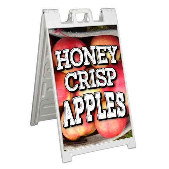 Honey Crisp Apples (24" X 36") Standard A-Frame Signicade, Includes Decal Applied To Stand