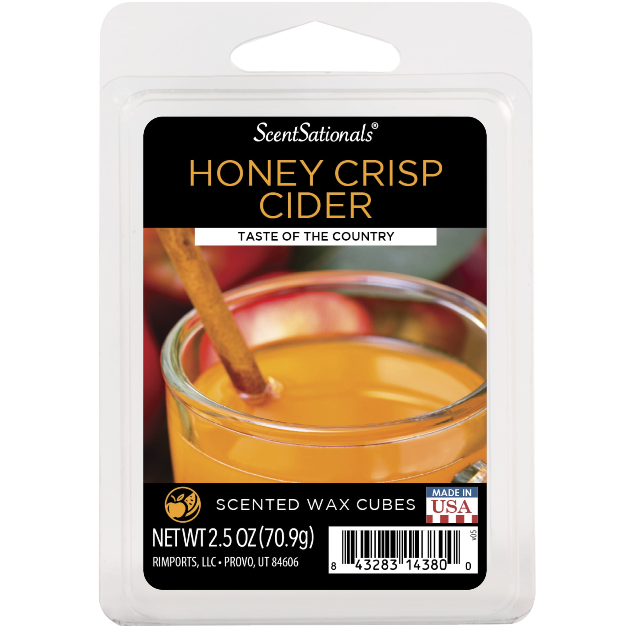 Honey Crisp Cider Scented Wax Melts, ScentSationals, 2.5 oz (1Pack)