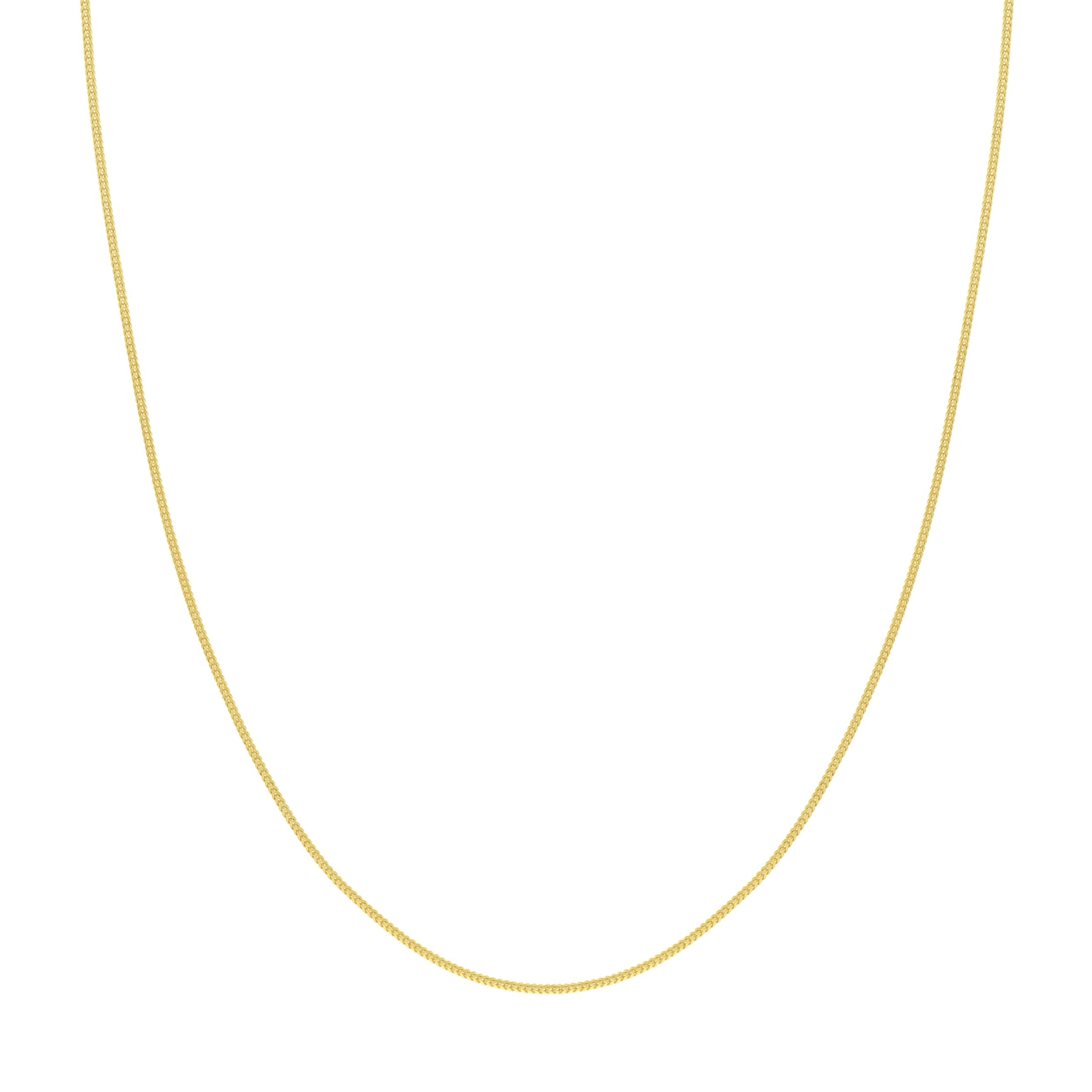 HONEY CRUSH Real 14K Yellow Gold Polished Franco Chain (1.2mm, 24in)