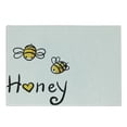 thumbnail image 1 of Honey Cutting Board, Hand Drawn Doodle Style Bees with Honey Lettering Illustration Summer Season, Decorative Tempered Glass Cutting and Serving Board, in 3 Sizes, by Ambesonne, 1 of 2