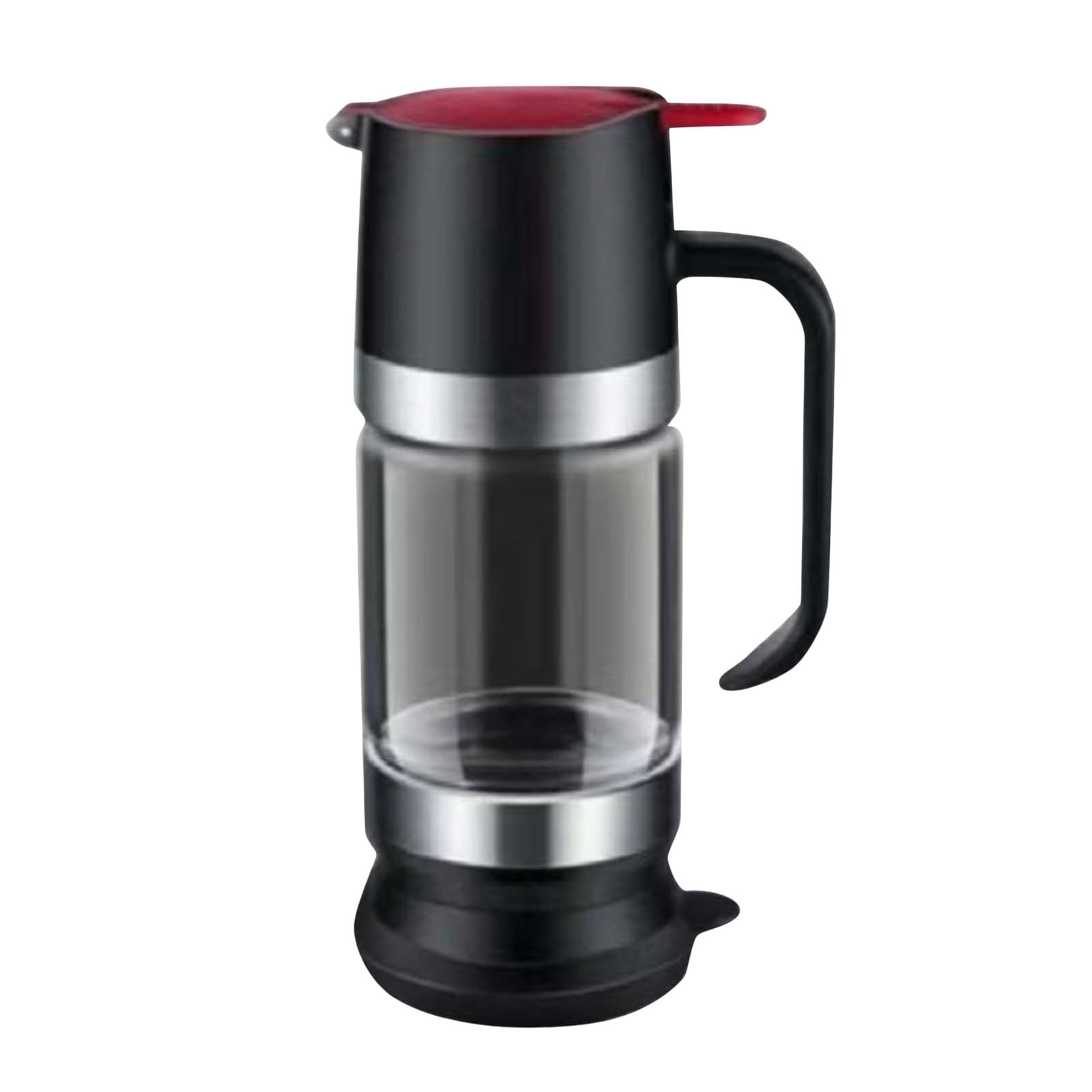 Honey Dispenser No with Base, Glass Honey Jar Pot with One-Press Mess-Free Pouring, Multi-Purpose Syrup Dispenser Honeys Container for Pancakes Coffee Tea Salad