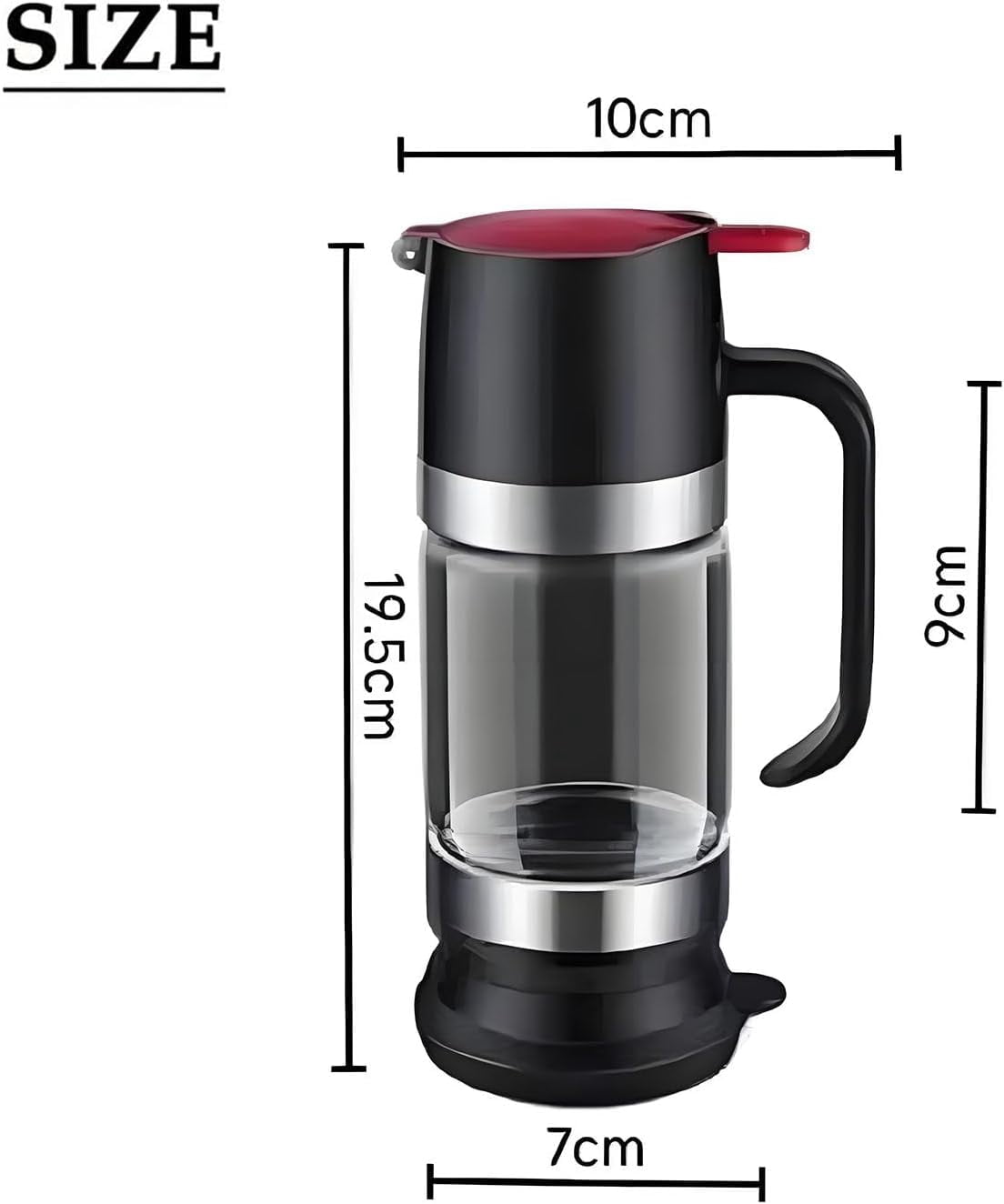 Honey Dispenser No Drip, Glass Honey Dispenser with Stand and Handle, Refillable Honey Jar Syrup Dispenser for Honey, Maple Syrup, Coffee, Tea, Pancakes, Mess-Free Kitchen Honey Container (300ML)M