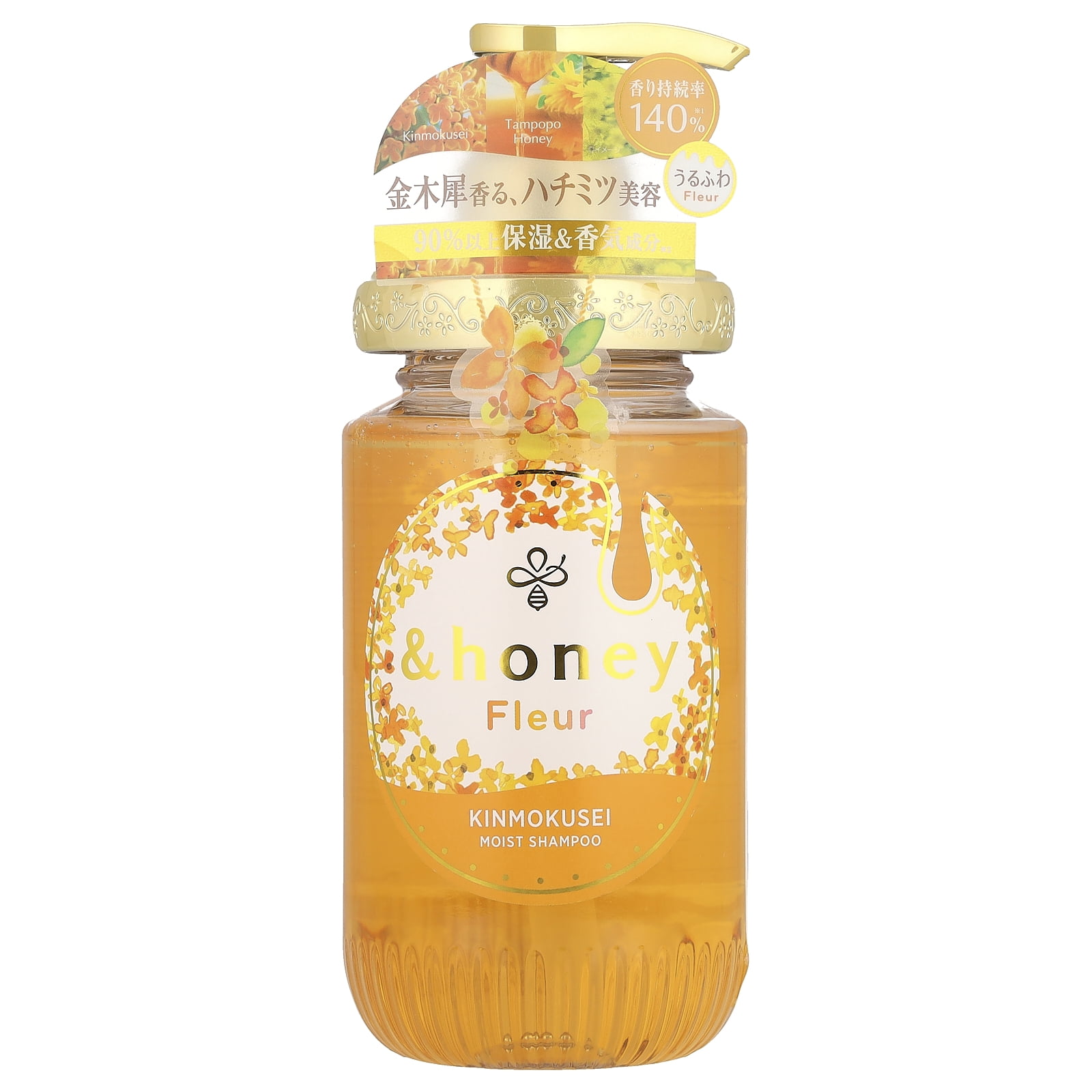 &honey Fleur Moist Shampoo, Osmanthus Honey, 14.9 fl oz (440