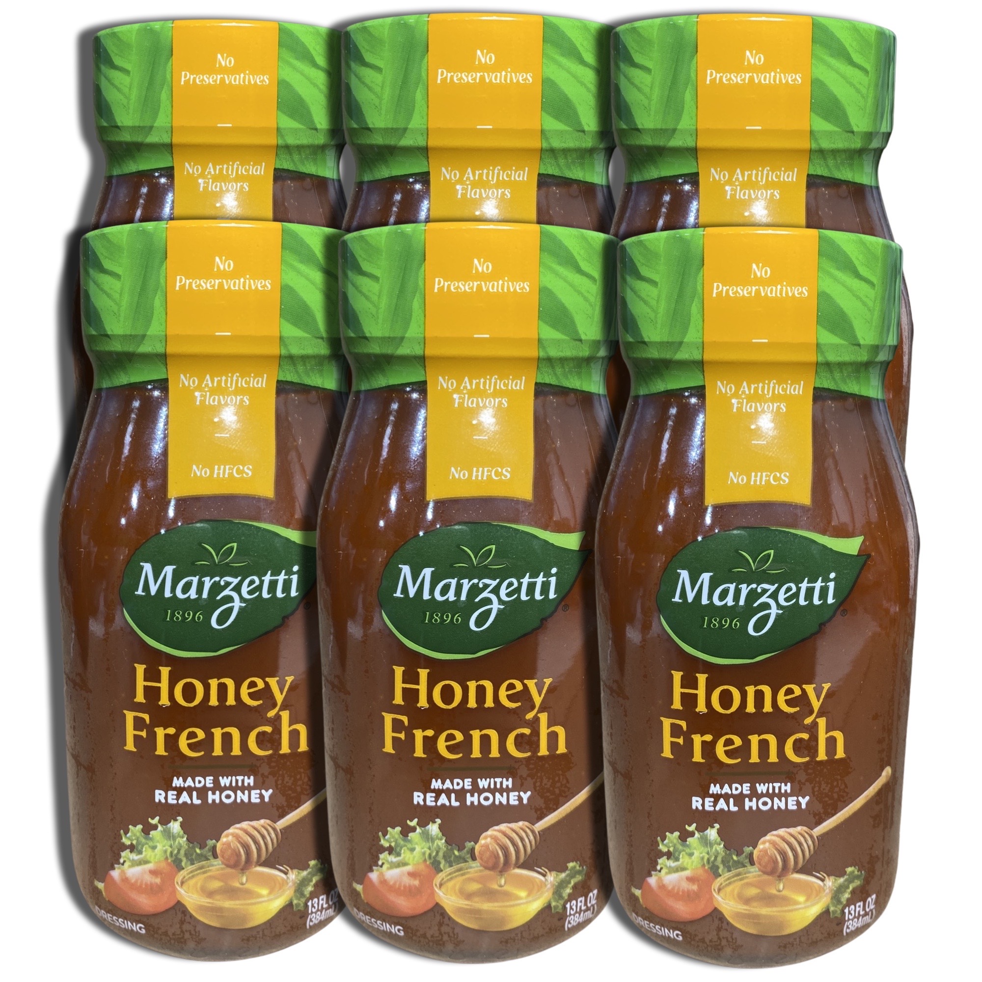 Honey French Salad Dressing Bundled by Tribeca Curations 13 Fl Oz Jar Value Pack Case Of 6