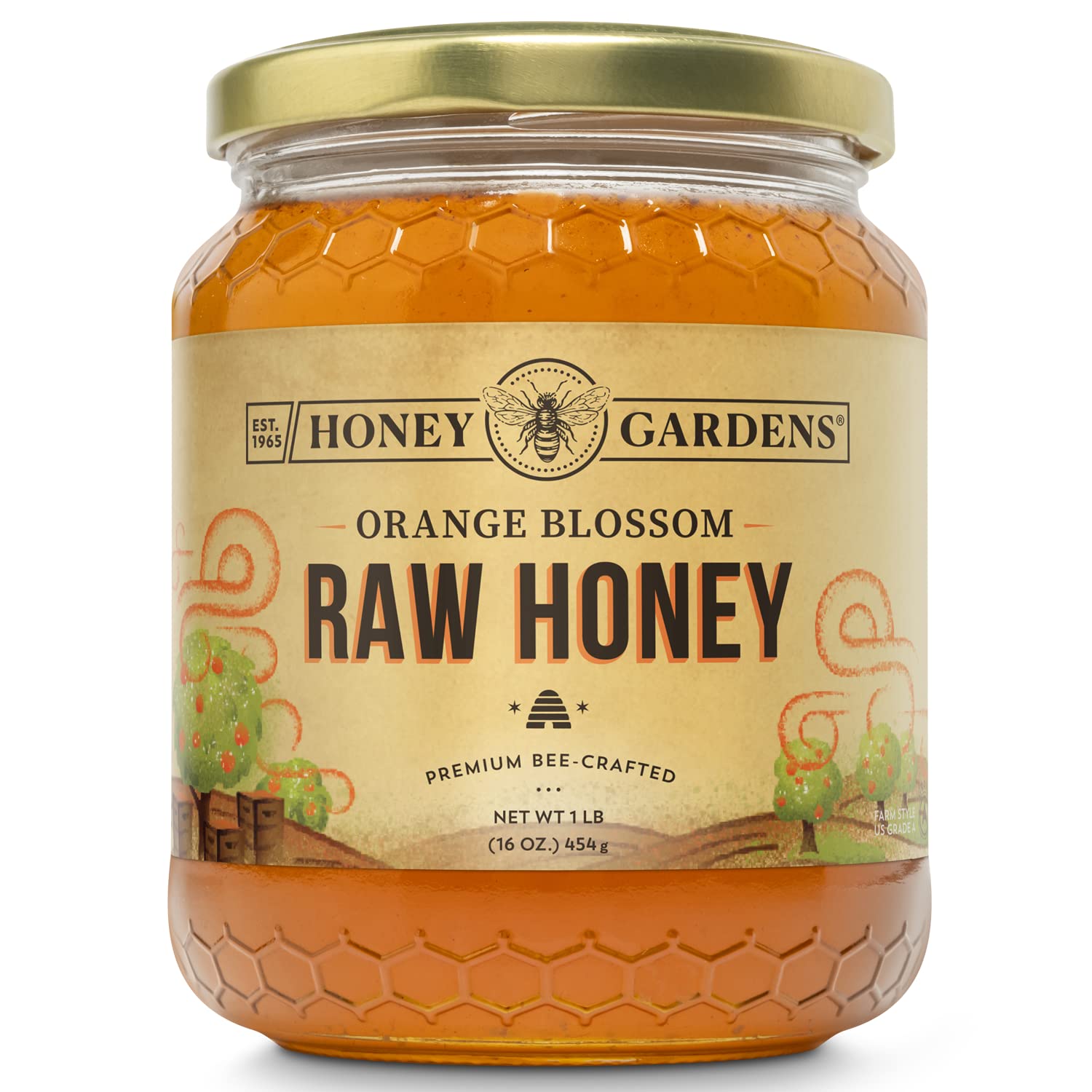 Honey Gardens Apitherapy Raw Honey 100 Pure US Grade A