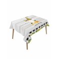 thumbnail image 1 of Honey Gnomes Table Cloth, Waterproof Tablecloth for Rectangle Tables, Spring Botanical Lemons Leaves Wooden Grain Reusable Washable Fabric Table Cover for Restaurant Kitchen Dining Tables 52"x70", 1 of 8