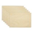 thumbnail image 1 of Honey Gold And Off-White Tonal Recycled Cotton Slubby Rib Placemat (Set of 6), 1 of 3