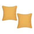 thumbnail image 1 of Honey Gold Dobby Plus Recycled Cotton Pillow Cover 18x18 (Set of 2), 1 of 3