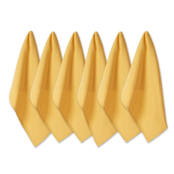 DII Honey Gold Flat Woven Dishtowels Set of 6