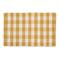 thumbnail image 1 of Honey Gold & White Buffalo Check Rag Rug 26x40 inch, 1 of 5