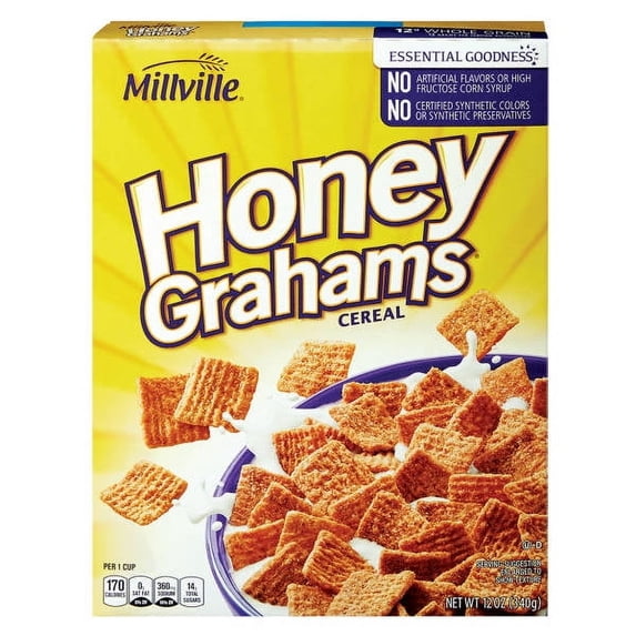 Millville Honey Graham Squares, 12 oz