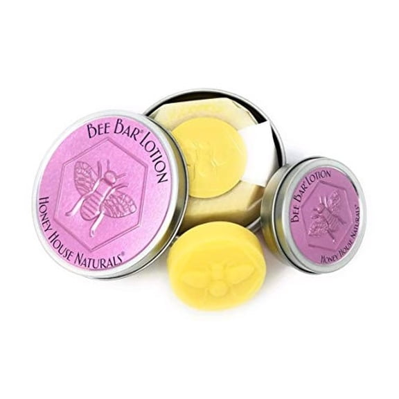Honey House Naturals Bee Bar Duo Lotion, Lavender  Small 0.6 oz. & Large 2 oz. (Type Lotion)