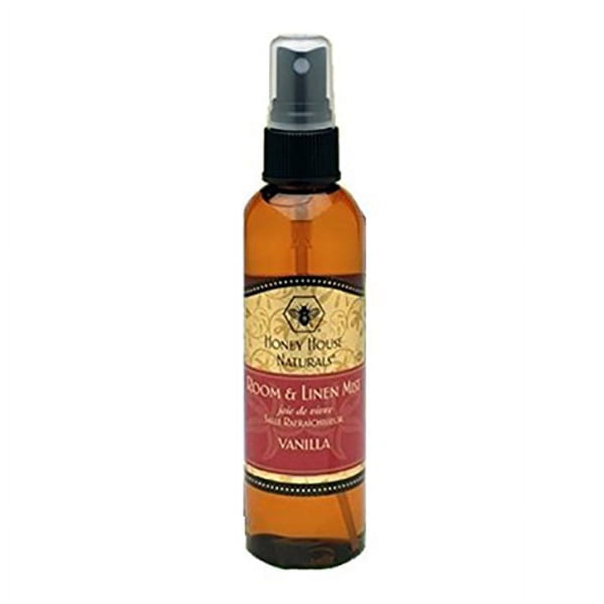 Honey House Naturals Vanilla Room Mist - Air Freshener Spray For Home, Removes Odors From Air, Linens & Drapes