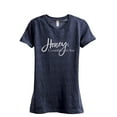 thumbnail image 1 of Honey I Couldn't Care Less Women's Fashion Relaxed T-Shirt Tee Heather Navy 2X-Large, 1 of 3