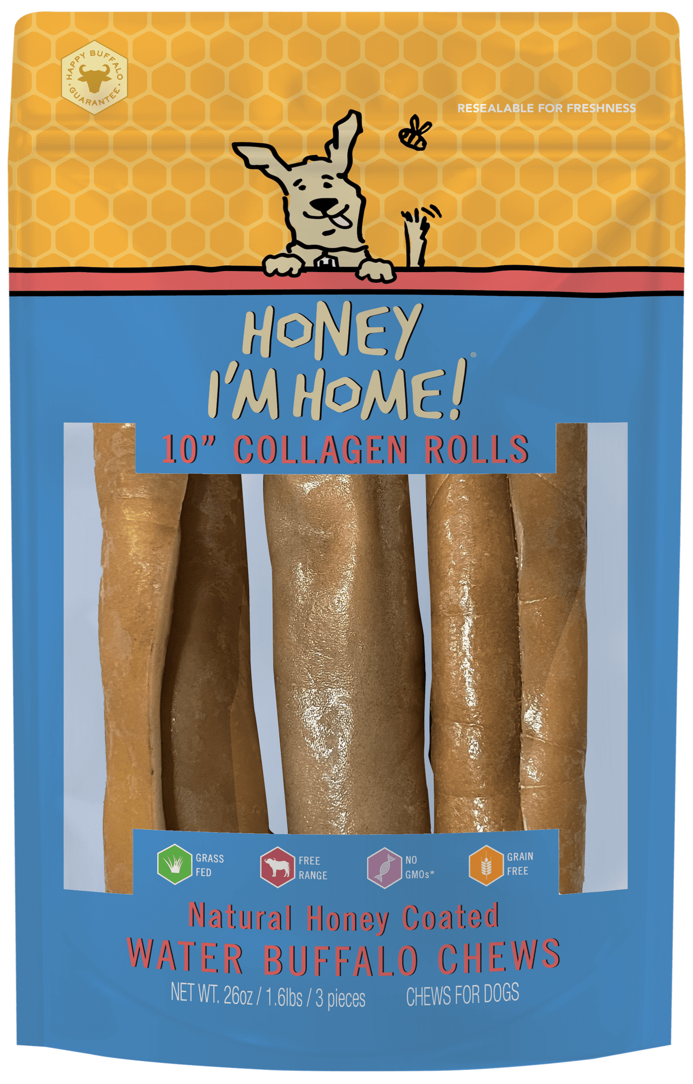 10" COLLAGEN ROLLS - NATURAL DOG CHEWS