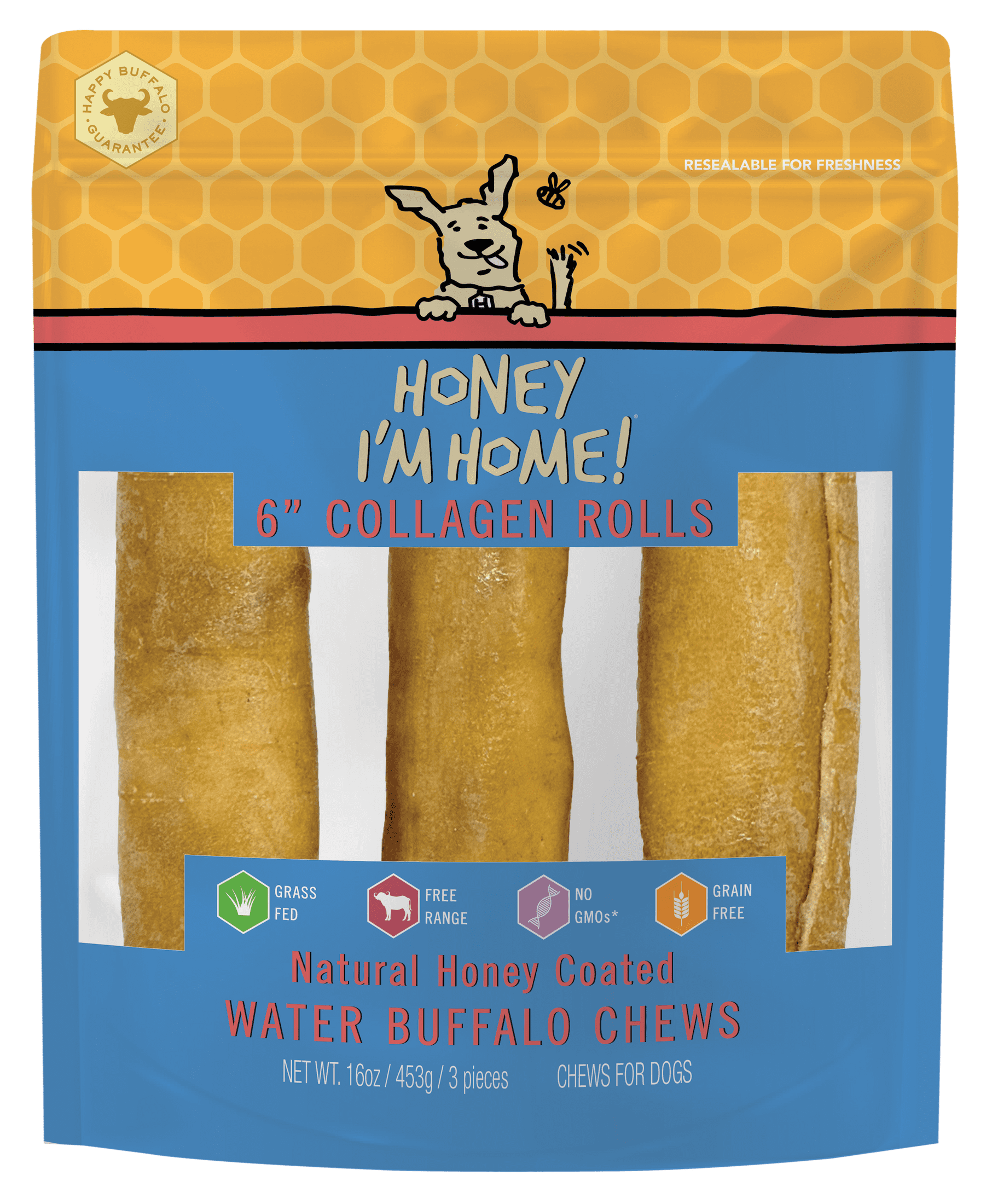 6" COLLAGEN ROLLS - NATURAL DOG CHEWS