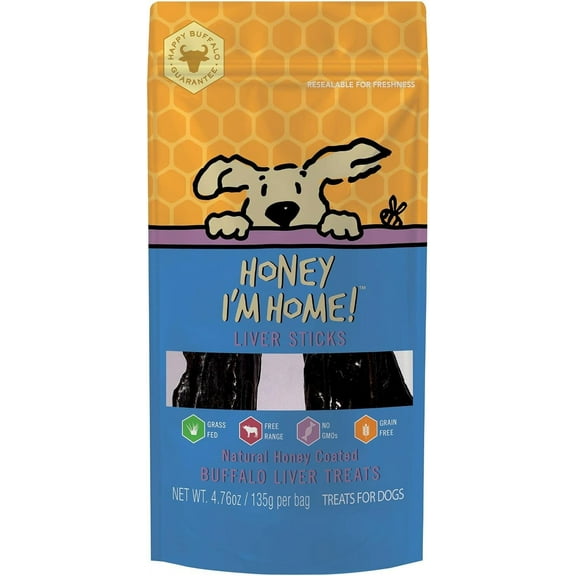 Honey I'm Home Liver Sticks Buffalo Dog Treats 4.76 oz