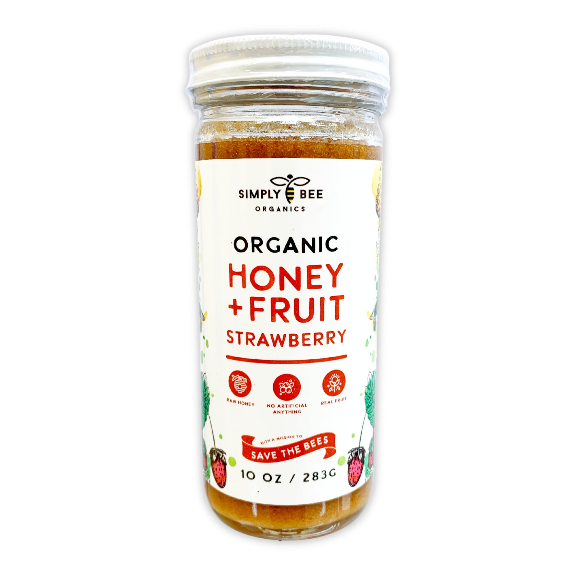 Honey Jam Strawberry | Pure Organic Raw Honey |100% Delicious |Low GI | Supports Well-Beeing | |Non-GMO |0% Additives | Kid Approved