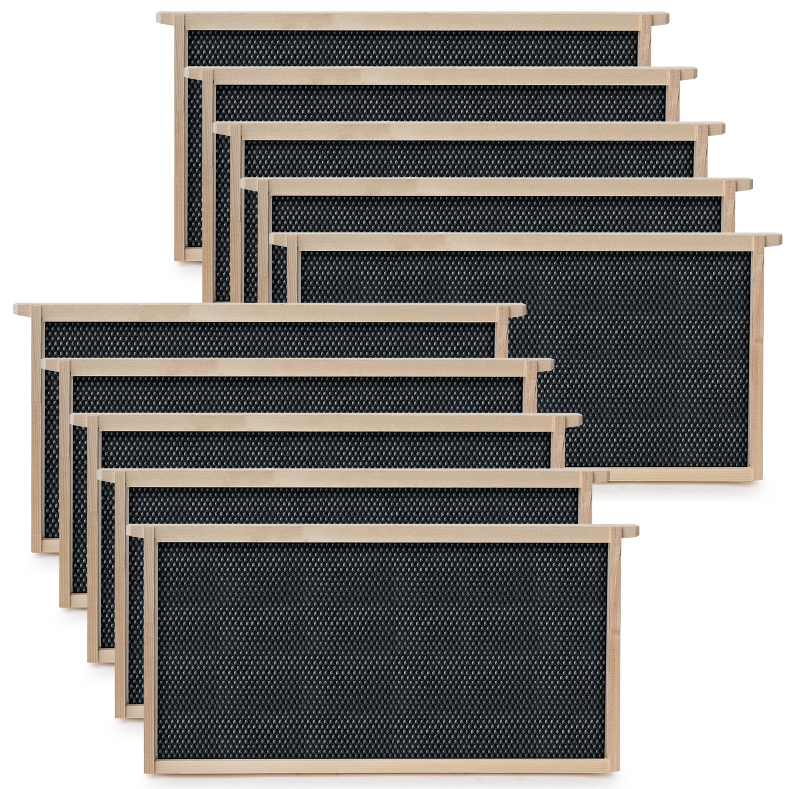 Honey Keeper 10 Deep Frame Kit with Pine Wood and Plastic Foundations