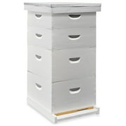 Honey Keeper Beehive Kit Assembled and Painted, 10 Frame Kit, 2 Deep Brood Boxes and 2 Medium Supers
