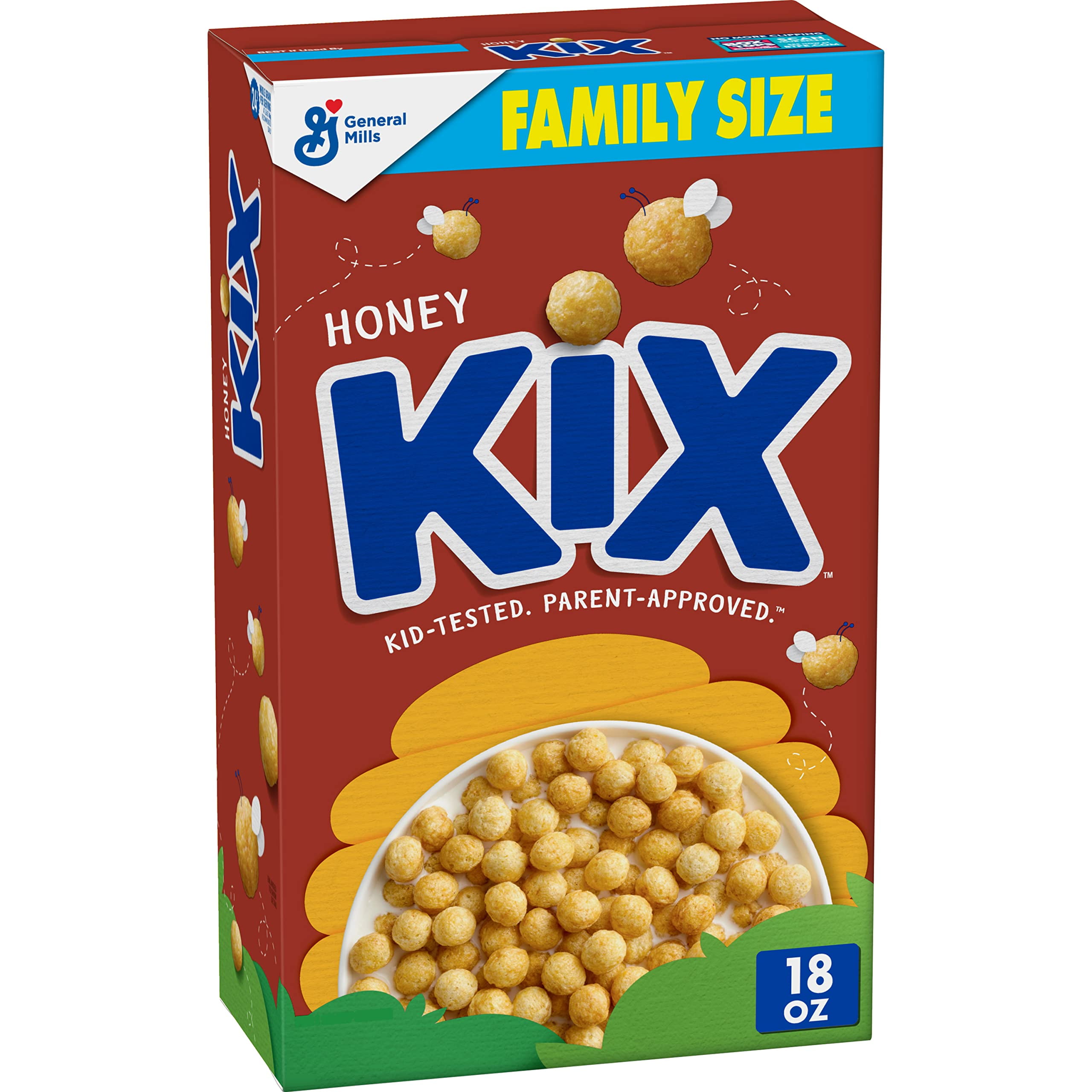 Honey Kix Whole Grain IRF13 Breakfast Cereal, Lightly Sweetened