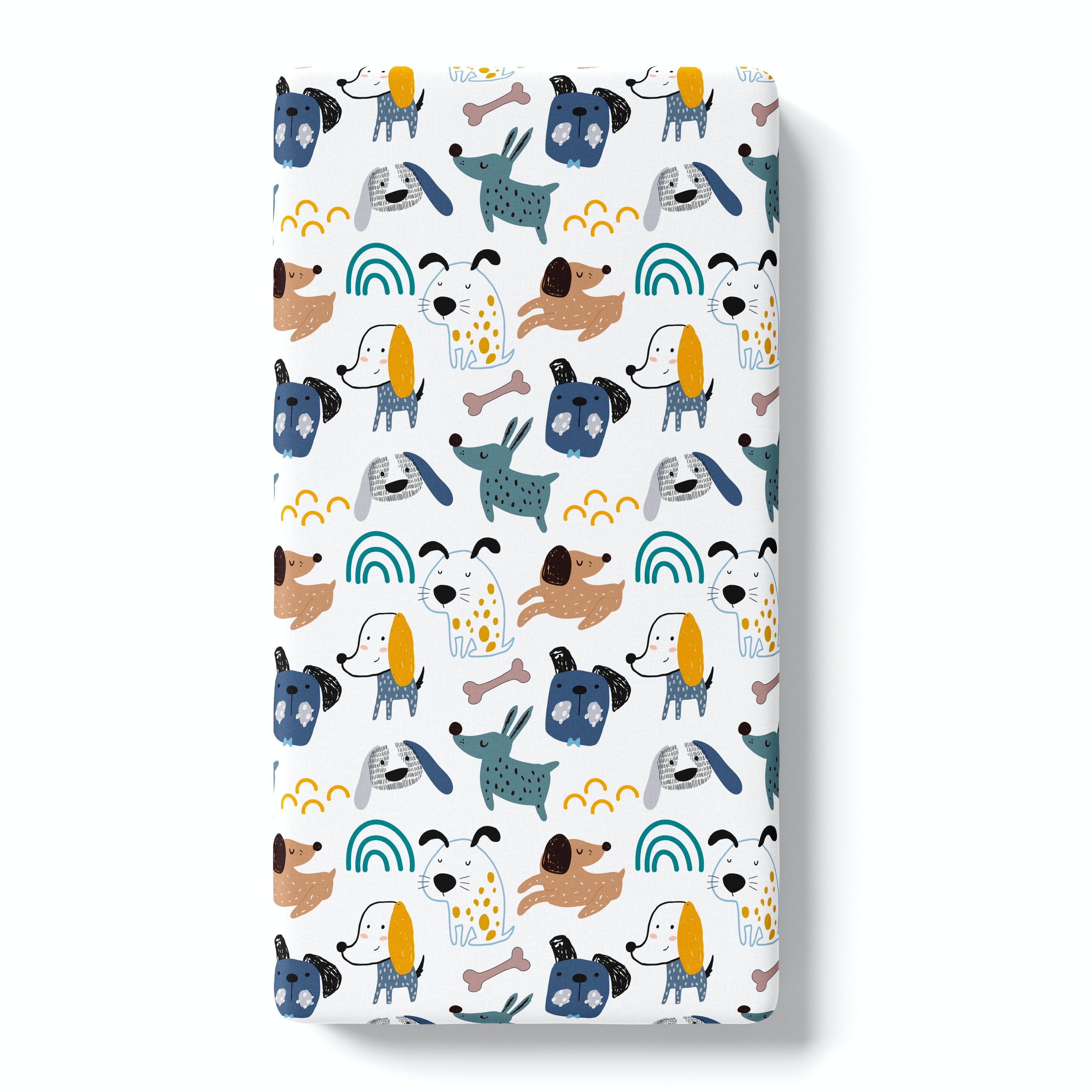 Honey Lemonade Fitted Crib Sheet My Best Friends Dogs Design