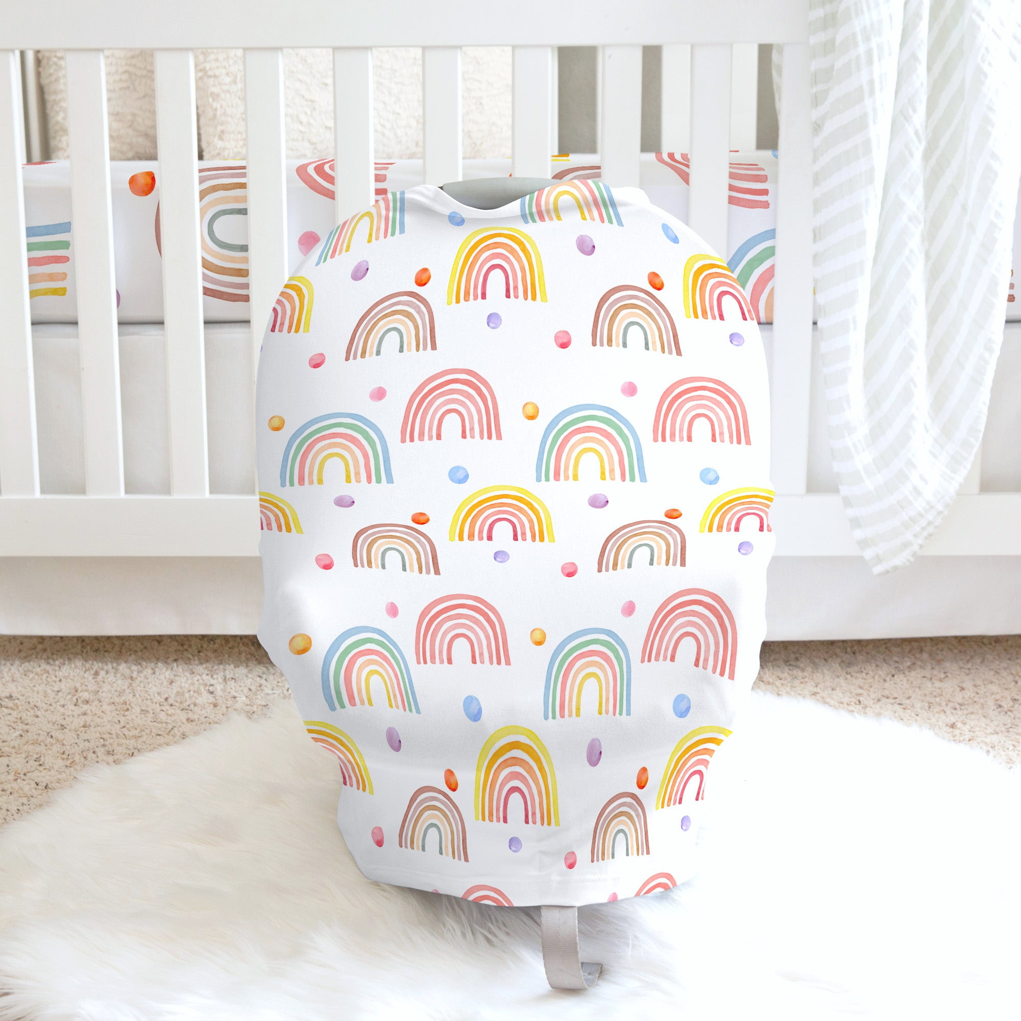 Honey Lemonade Rainbow Infant Car Seat Nursing Cover Multicolor Car