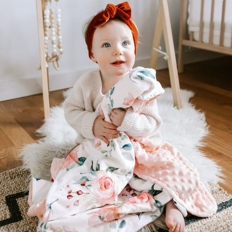 Honey Lemonade Throw Minky Blanket Peach Floral Design Warm Fluffy Printed Floral Throw Blanket Machine Washable Peach Floral Plush Throw Blanket for Kids 30 x 40 Walmart