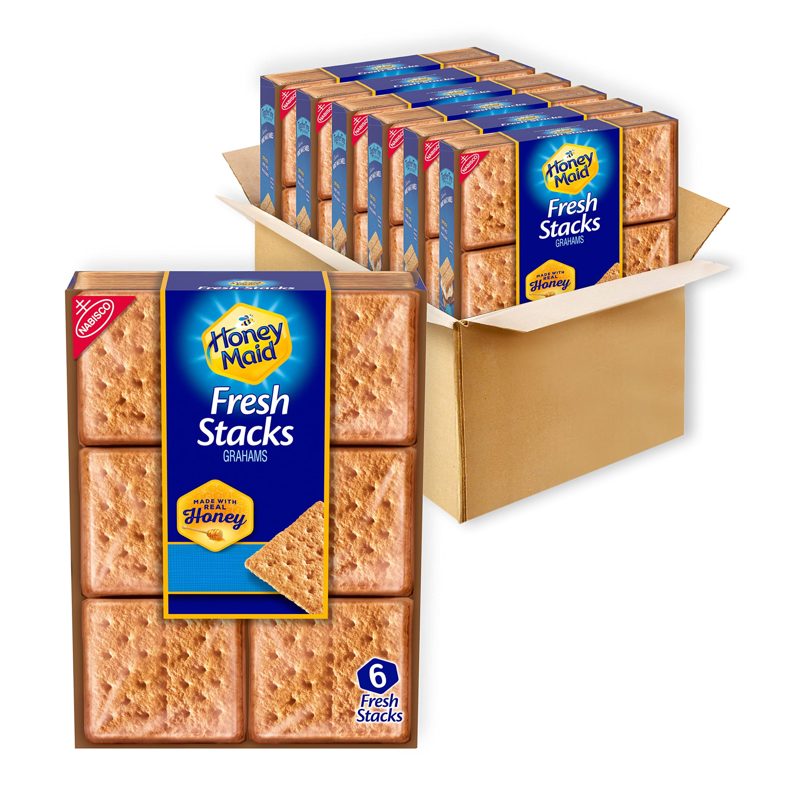 Honey Maid Fresh Stacks CI30Graham Crackers, Flavour, 73.2 Ounce , 6 Count (Pack of 6)