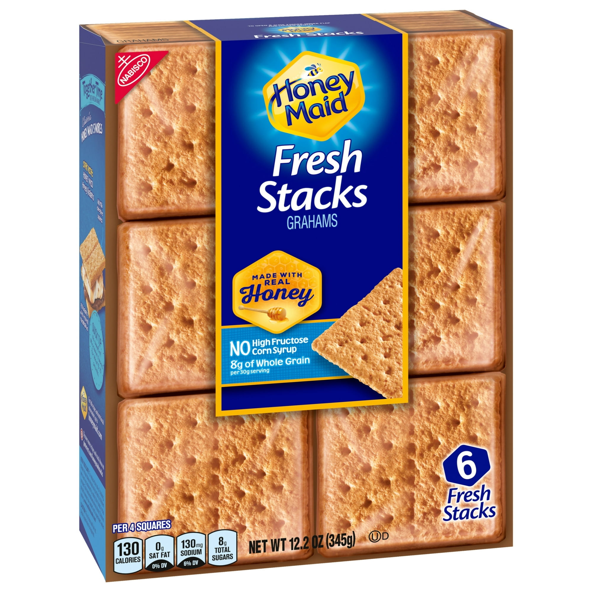 Honey Maid Fresh Stacks Graham Crackers, 12.2 oz (6 Fresh Stacks)-Pack Of 8