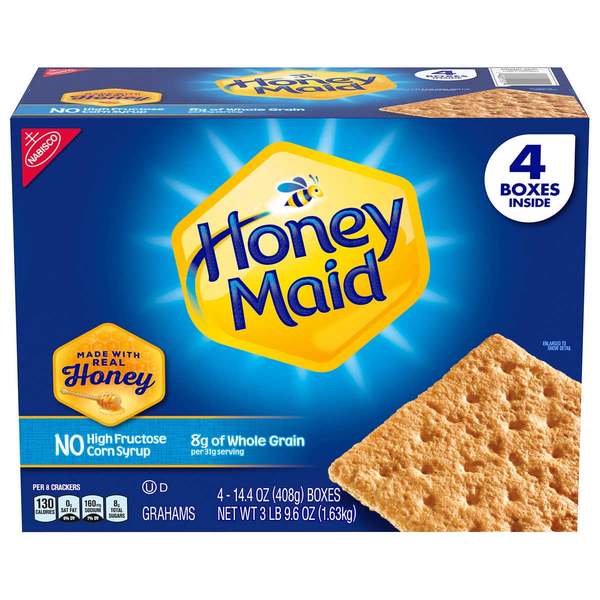 Honey Maid Graham Crackers, Honey, 14.4 oz, 4 Count