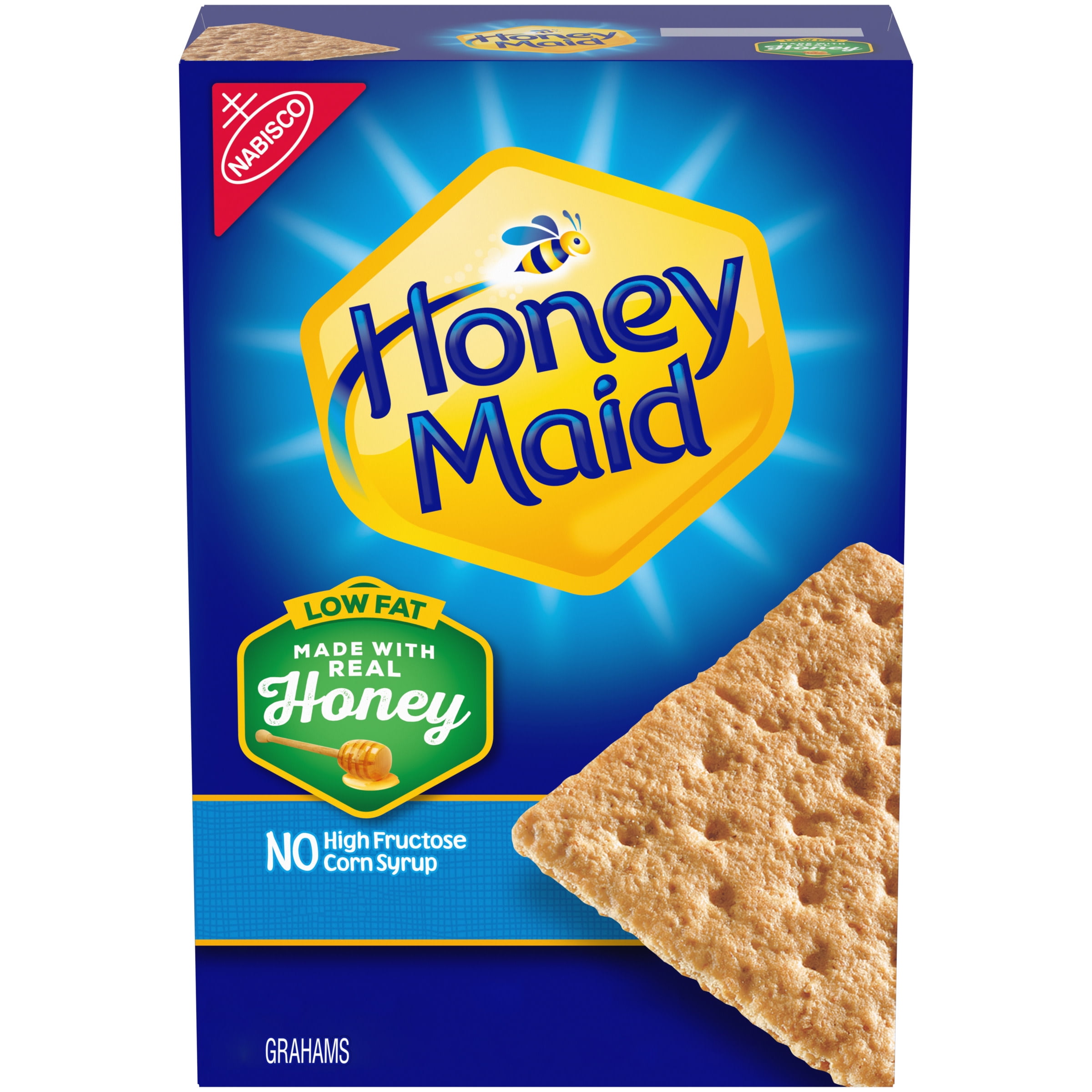 HONEY MAID Low Fat Honey Graham Crackers, Lunch Snacks, 14.4 oz
