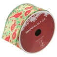 thumbnail image 1 of Northlight Mustard Yellow and Red Cardinals Wired Christmas Craft Ribbon 2.5" x 10 Yards, 1 of 3