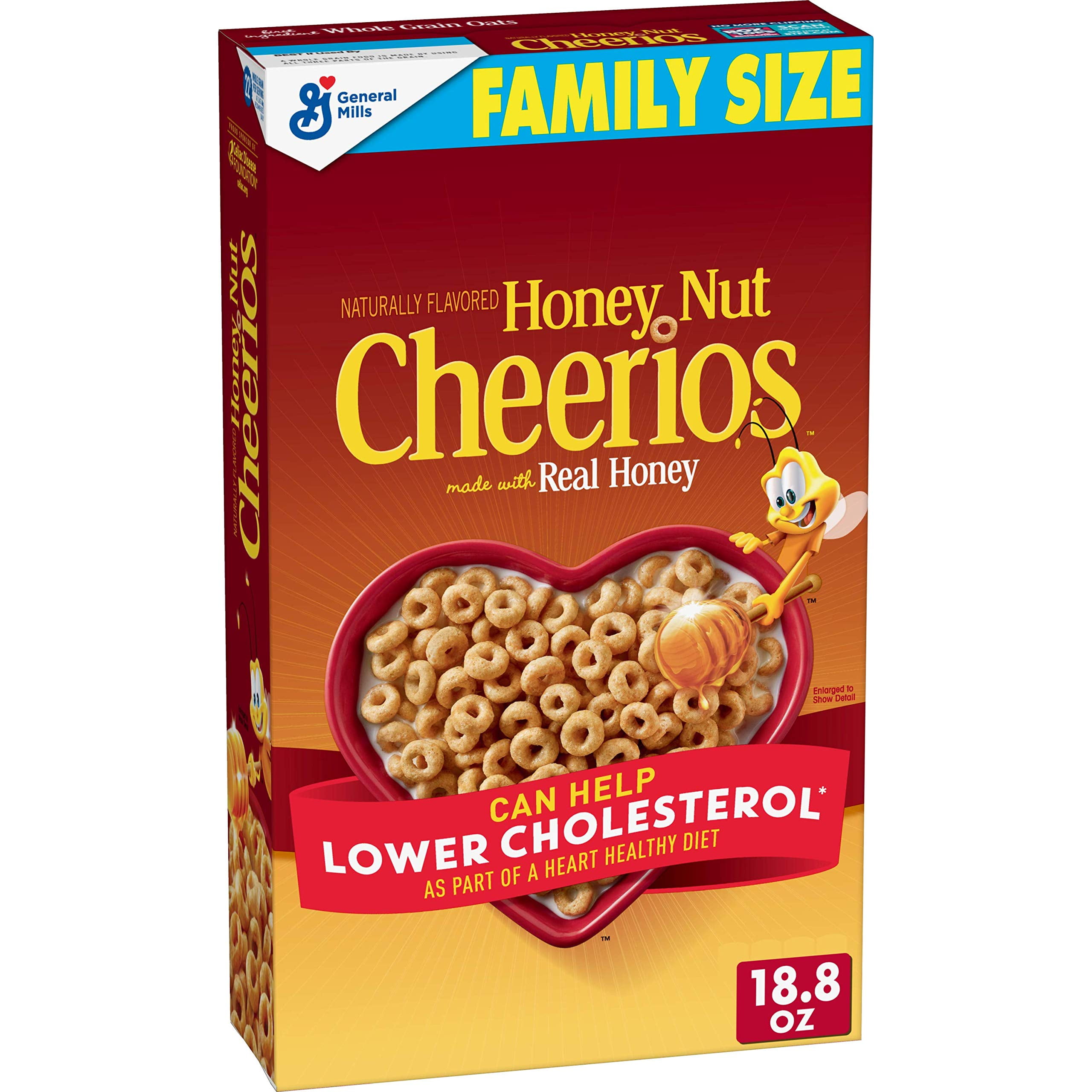 Honey Nut Cheerios, Gluten Free, 18.8 oz (Pack of 16)
